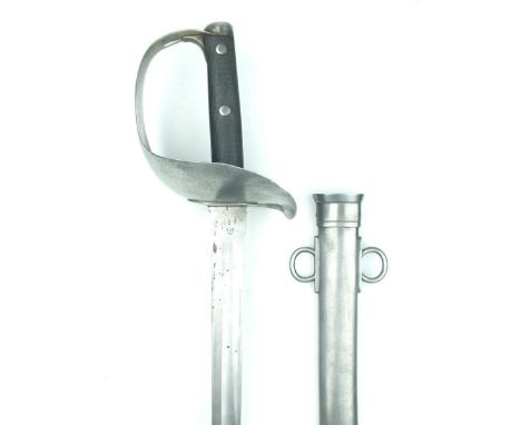 An 1899 Pattern Cavalry Trooper's sword to G Troop RHA, 85cm slightly curved fullered blade bearing various dates stamps, 99,