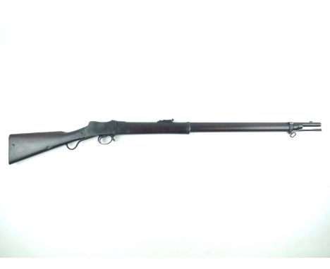 Of Boer War interest a .577 obsolete calibre Martini Henry rifle by Westley Richards, 32.5inch sighted barrel fitted with ram