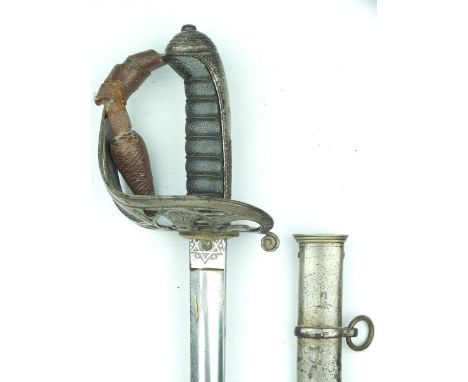 A Victorian 2nd South Middlesex The King's Royal Rifle Corps Officer's sword, 83cm blade by HAMBURGER, ROGERS & CO. KING ST C