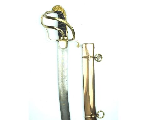 A fine Georgian sabre by Prosser to Ernest Augustus the Duke of Cumberland and King of Hanover, 84cm curved blade with clippe