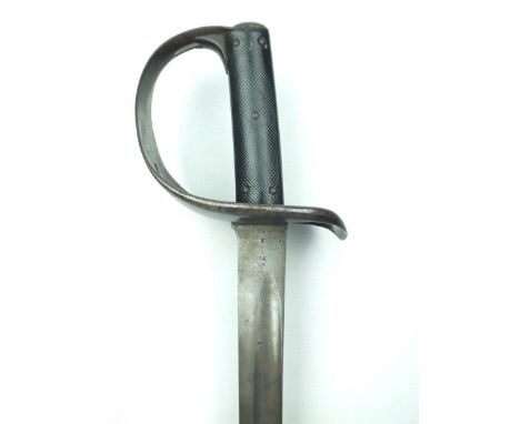 An 1885 Cavalry Trooper's sword to the First Dragoon Guards, 87.5cm slightly curved blade by WEYERSBERG, with various Ordnanc