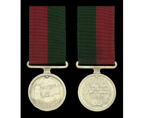 Ghuznee 1839 (Saml. Turner 4th Queens Own Light Dragoons) attractively engraved in reverse centre, fitted with replacement st