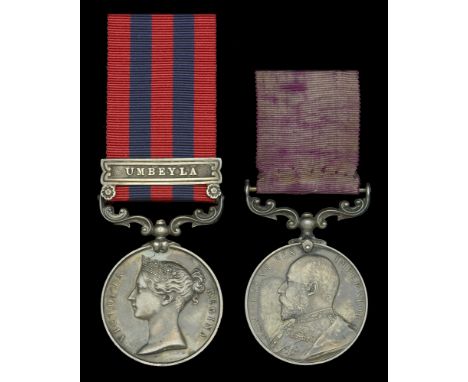 Pair: Colour Sergeant J. Hutton, 93rd (Argyll and Sutherland Highlanders) Foot, who served in ‘The Thin Red Line’ at the Batt