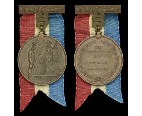 An Ohio Civil War Veteran’s Volunteer Medal awarded to Sergeant W. S. Welling, 80th Ohio Infantry Regiment, who served betwee