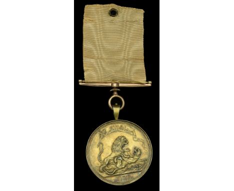 Honourable East India Company Medal for Seringapatam 1799, silver-gilt, 48mm., Soho Mint, within a gilt-metal rim with loop f