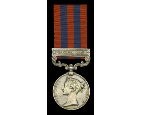 India General Service 1854-95, 1 clasp, Hazara 1888 (894 Pte J. Anderson 1st Bn Suff. R.) edge bruising, nearly very fine £10