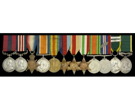 A fine Great War ‘German Spring Offensive’ 1918 D.C.M. and ‘Battle of the Somme’ 1916 M.M. group of twelve awarded to Colour-