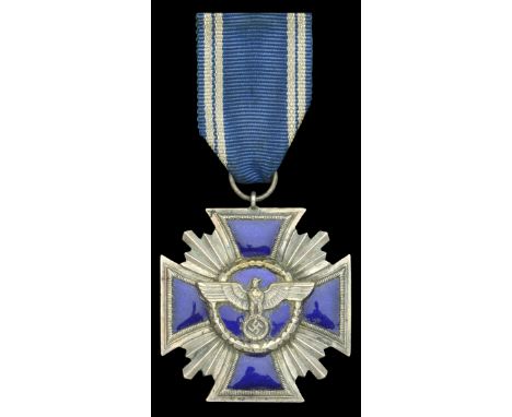 Germany, Third Reich, N.S.D.A.P 15 Year Long Service Medal, silver and enamel, with good finish remaining, slight loss of fin