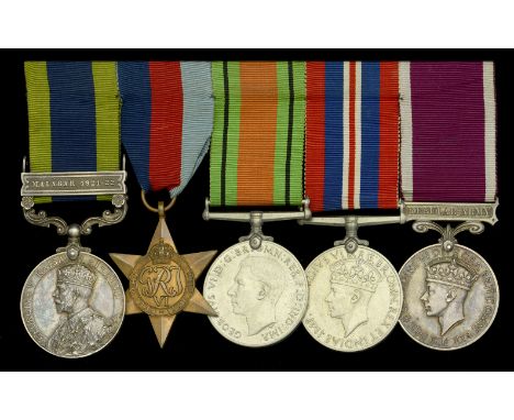 Five: Private R. R. Gooch, Suffolk Regiment  India General Service 1908-35, 1 clasp, Malabar 1921-22 (5819488 Pte. R. R. Gooc