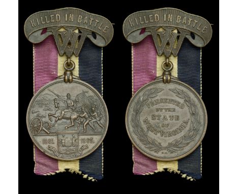 A rare West Virginia ‘Killed in Battle’ Civil War Medal awarded to Private W. Cole, Company A, 3rd Regiment West Virginia Inf