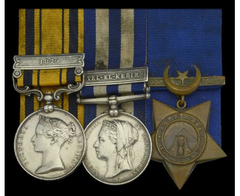 Three: Private W. Jerome, King’s Royal Rifle Corps  South Africa 1877-79, 1 clasp, 1879 (2125. Pte. W. Jerome. 3/60th Foot.);