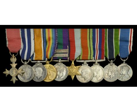 The mounted group of ten miniature dress medals worn by Deputy Commissioner F. W. Syer, Tripolitinia Police Force, late Niger