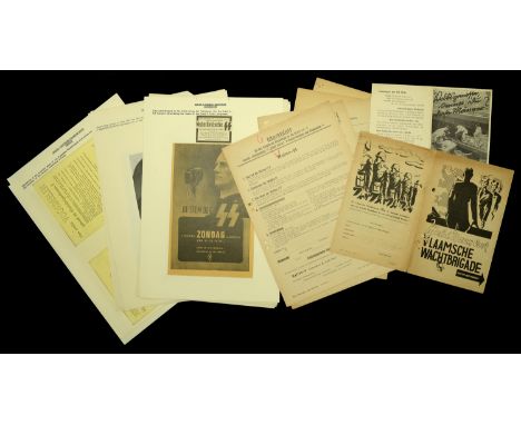 German Second World War Waffen SS Recruiting Papers. The Waffen SS Merkblatt, a leaflet given out at recruiting depots for in