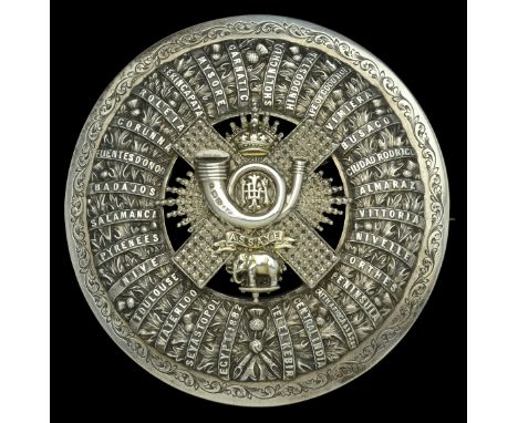 Highland Light Infantry Officer’s Silver Plaid Brooch. A very fine example HM Birmingham 1900 retailed by Jennens & Co. stand