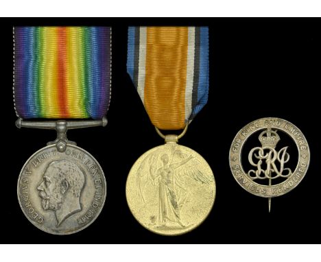Pair: Private P. Moore, East Yorkshire Regiment  British War and Victory Medals (28534 Pte. P. Moore E. York. R.); with Silve