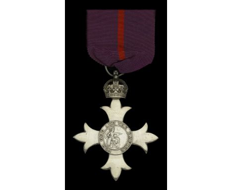 The Most Excellent Order of the British Empire, M.B.E. (Military) Member’s 1st type breast badge, silver, hallmarks for Londo