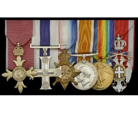 A post-War O.B.E., Great War ‘Salonika’ M.C. and Serbian Order of the White Eagle group of six awarded to Second Lieutenant L