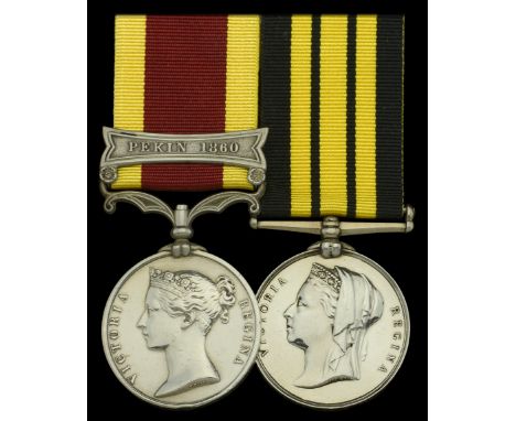 The unique campaign pair awarded to Lieutenant J. Roper, West India Regiment, late Midshipman, H.M.S. Zenobia, Indian Navy, w