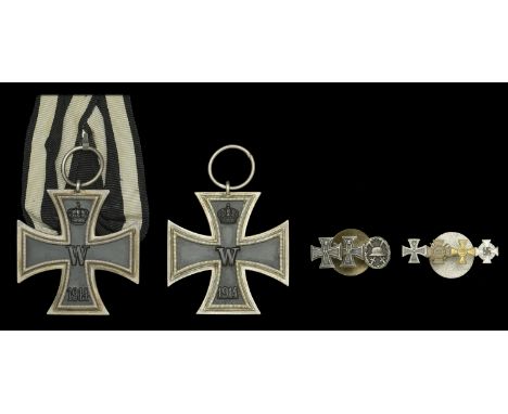 Germany, Prussia, Iron Cross 1914, Second Class breast badge (2), silver with iron centre, the first marked ‘O’, in its prese
