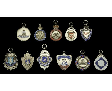 Regimental Prize Medals (10), Royal Artillery (10), all silver with enamelling, one missing suspension ring, sold together wi