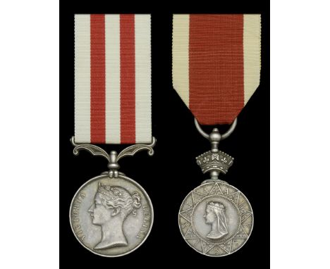 Pair: Colonel G. C. Bartholomew, 10th Foot  Indian Mutiny 1857-59, no clasp (Captn. G, C, Bartholomew, 1st. Batn. 10th. Regt.
