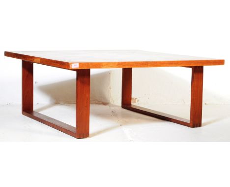 A mid century Danish design MLM vintage France and sons solid teak coffee table. Attributed to Paul Cadovius. The Checkerboar