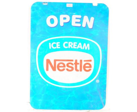 Vintage / contemporary ice cream double sided aluminium metal advertising sign By Nestle.&nbsp;Measures 70cm x 50cm.&nbsp;