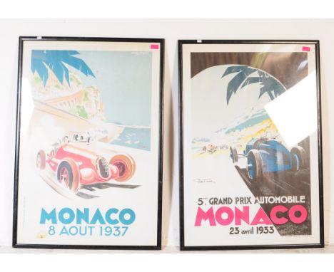A reproduction&nbsp; poster for the Monaco 5th Grand Prix Automobile 23rd April 1933, the bottom right stamped Imp Arte Paris