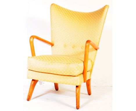 Howard Keith - Heals - Bambino - A 1950's retro vintage wing backed easy / lounge chair / armchair, the chair comprising of a