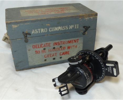 RAF WW2 ASTRO COMPASS (EX 1942 STAMP TO BOX LANCASTER/HEAVY BOMBER) 