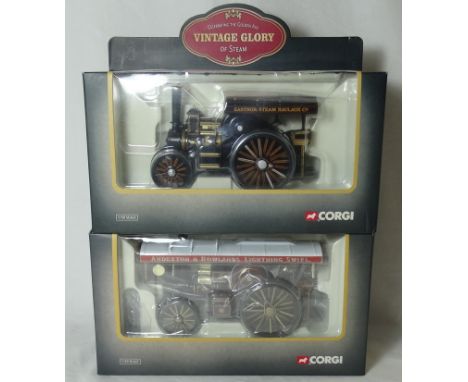 2 BOXED CORGI VINTAGE GLORY MODELS EASTNOR STEAM + ANDERTON/ROWLAND LIGHT SWIRL 