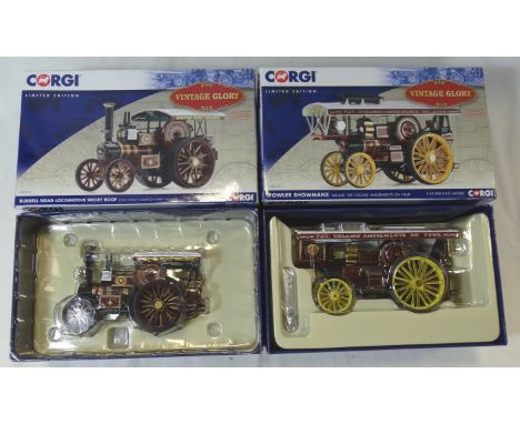 2 BOXED CORGI VINTAGE GLORY MODELS VALIANT PAT COLLINS + BURRELL SHORT ROOF 