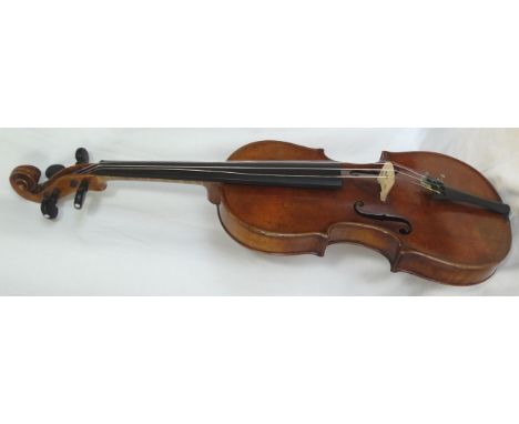 AMATI VIOLIN & BOW - LOB 36CM LABEL READS - ANTONIUS ET HIERONYMUS AMATI fr AMATI, CREMONEM ANDREA FIT.F.1580 