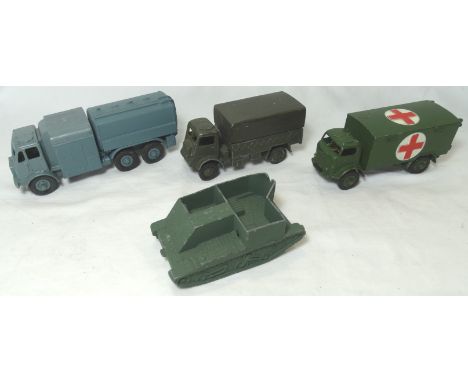DINKY MILITARY AMBULANCE, PRESSURE REFUELLER, ARMY WAGON + LONESTAR, BREN GUN CARRIER 