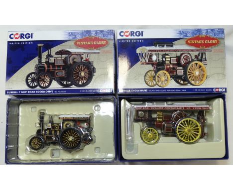 2 BOXED CORGI VINTAGE GLORY BURRELL SHOWMANS 7N HP + VALIANT PAT COLLINS 