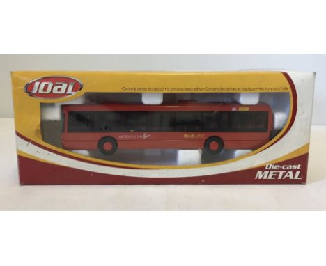 A boxed Joal Scania Omnicity Redline Metropolitan Bus 155 scale 1:50. Red colourway.  