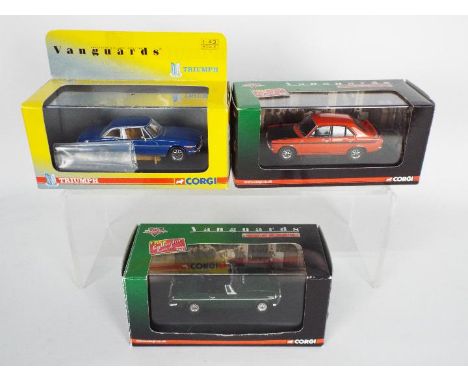 Lledo Corgi Vanguards - Three Limited Edition boxed 1:43 scale diecast model cars by Vanguards. Lot consists of VA10402 Hillm