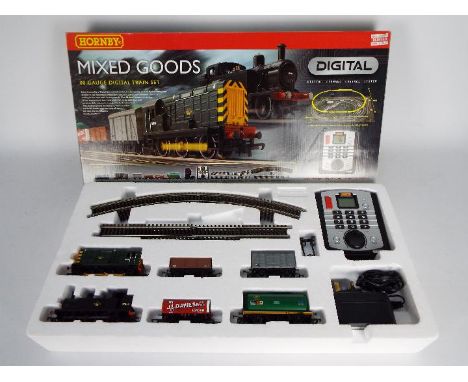 Hornby - a boxed Hornby OO gauge R 1075 Digital two train set - lot includes two trains (train numbers D4093 and 47646), two 