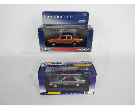 Corgi Vanguards - Two Limited Edition boxed 1:43 scale diecast model cars from vanguards. Lot contains VA12414 Ford Granada M