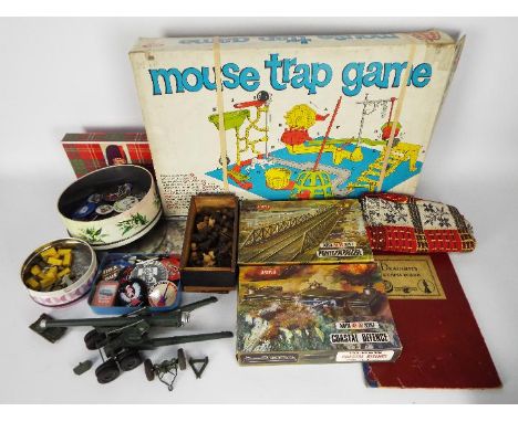 Airfix - Britains - Ideal - A group of items including vintage Mousetrap board game, a boxed Airfix Pontoon Bridge and a Coas