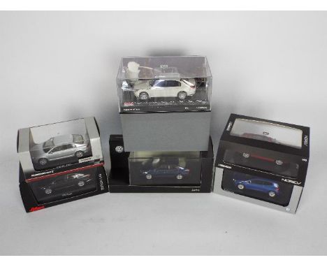 Schuco - Norev - Minichamps - 6 x boxed 1:43 scale cars including limited edition VW Passat in Anthracite one of only 1000 pr