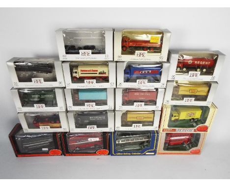 EFE - A fleet of 18 boxed diecast vehicles by EFE. Lot includes EFE E10605 AEC Mammoth Major 4 Axle Cylindrical Tanker Lorry 
