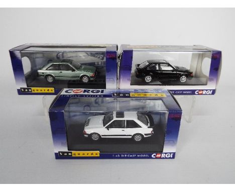 Corgi, Vanguards - Three boxed Limited Edition diecast 1:43 scale model Ford Escorts from Vanguards. Lot includes VA11009 Mk.