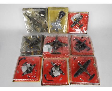 Italeri, De Agostini , Other - A collection of 9 carded 1:144 scale diecast military aircraft. Lot includes De Agostini Junke