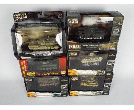 Forces Of Valour - Ground Armour - 6 x boxed 1:72 scale military vehicles including 2003 M1A2 Abrams tank, 1944 German Elefan