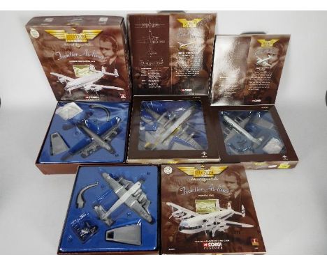 Corgi Aviation Archive - Four boxed 1:144 scale civilian aircraft from Corgi AA. Lot consists of #47504 Lockheed Constellatio