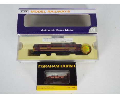 Dapol - Graham Farish - A boxed DCC Ready N Gauge class 86 loco in EWS livery operating number 86261 # ND-099N and a boxed HF