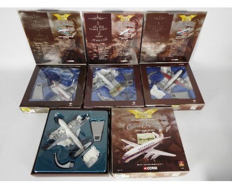 Corgi Aviation Archive - Four boxed 1:144 scale civilian aircraft from Corgi AA. Lot consists of #47607 Vickers Viscount 802 