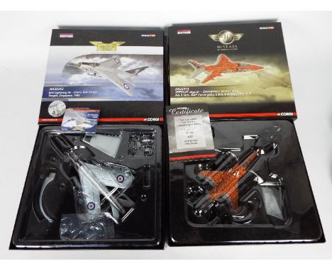 Corgi Aviation Archive - Two boxed 1:72 scale Limited Edition Corgi military aircraft models. Lot contains AA32312 BAC Lightn