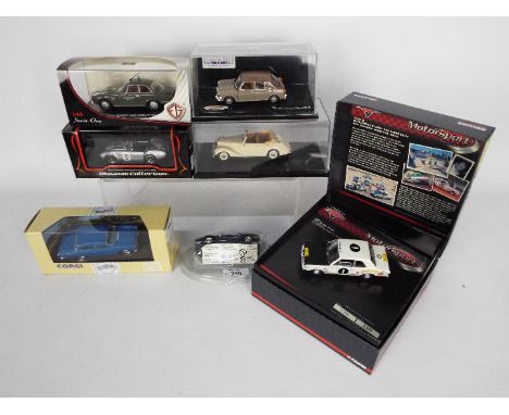 Corgi - Vitesse - Oxford - Kyosho - 7 x 1:43 scale cars including limited edition Ford Cortina GT 1967 Safari Rally number 22
